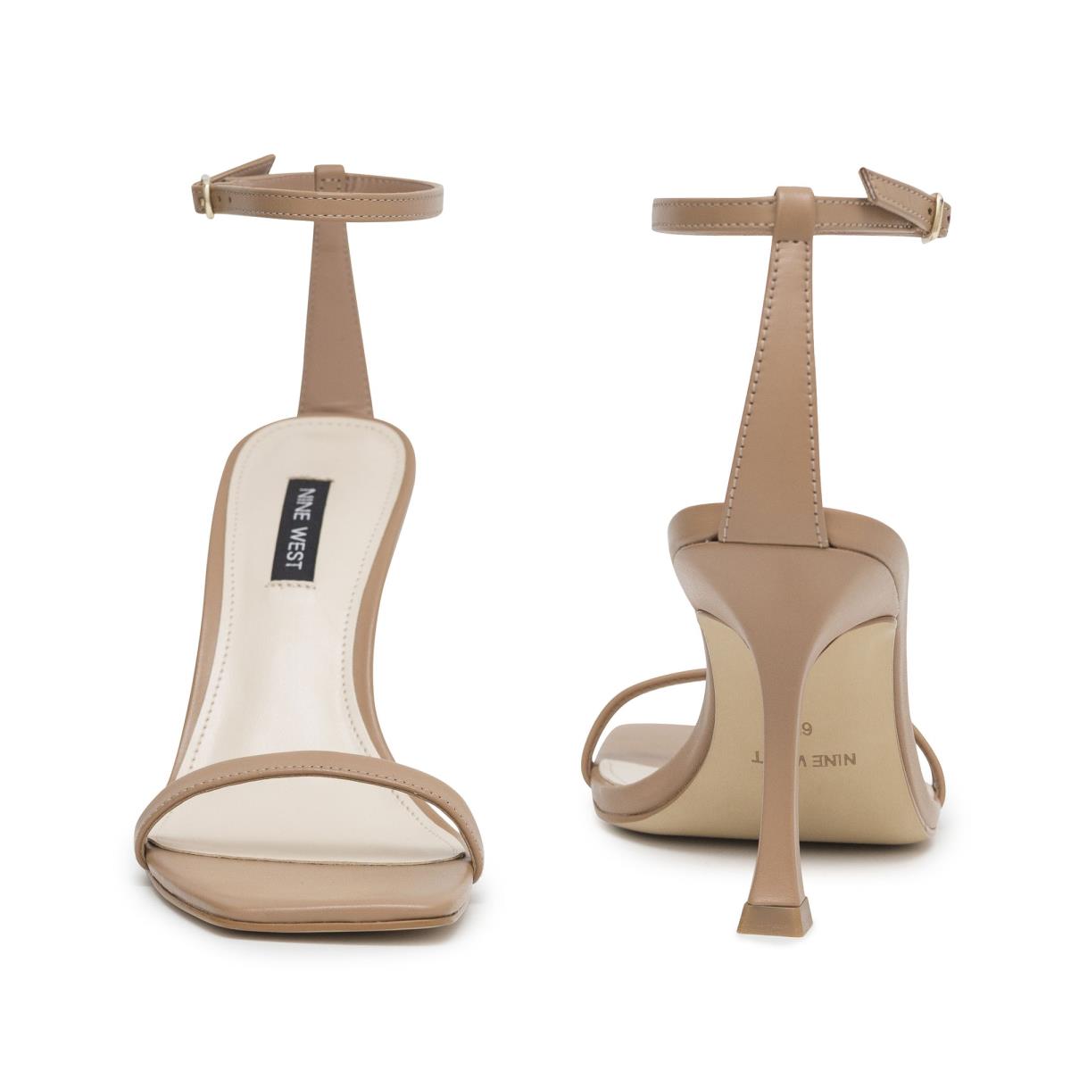 Sandales À Lanières Nine West Yess Ankle Femme Beige | 2495KMJTH