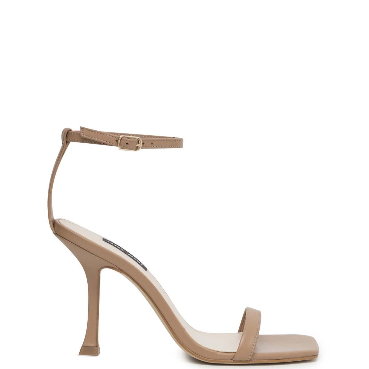 Sandales À Lanières Nine West Yess Ankle Femme Beige | 2495KMJTH