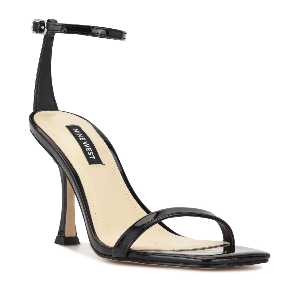 Sandales À Lanières Nine West Yess Ankle Femme Noir | 3861FYQUD