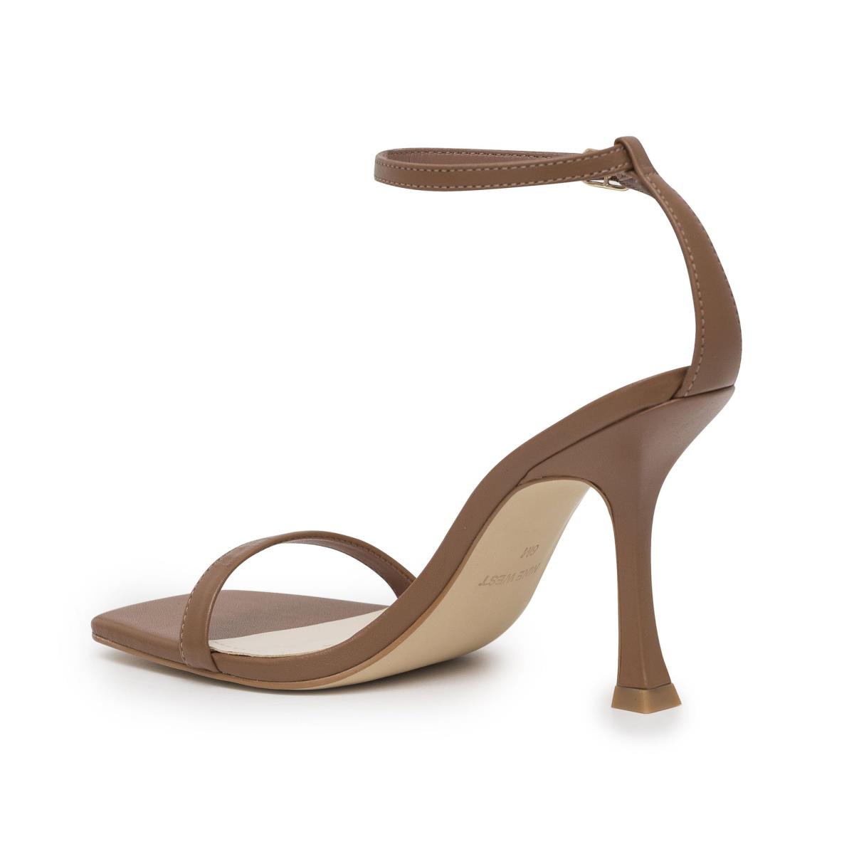 Sandales À Lanières Nine West Yess Ankle Femme Marron Clair | 3960JANCH