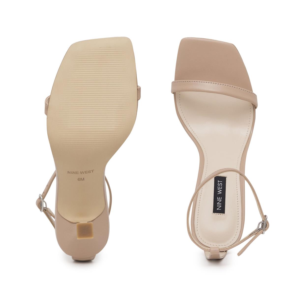 Sandales À Lanières Nine West Yess Ankle Femme Beige | 9817PFVYR