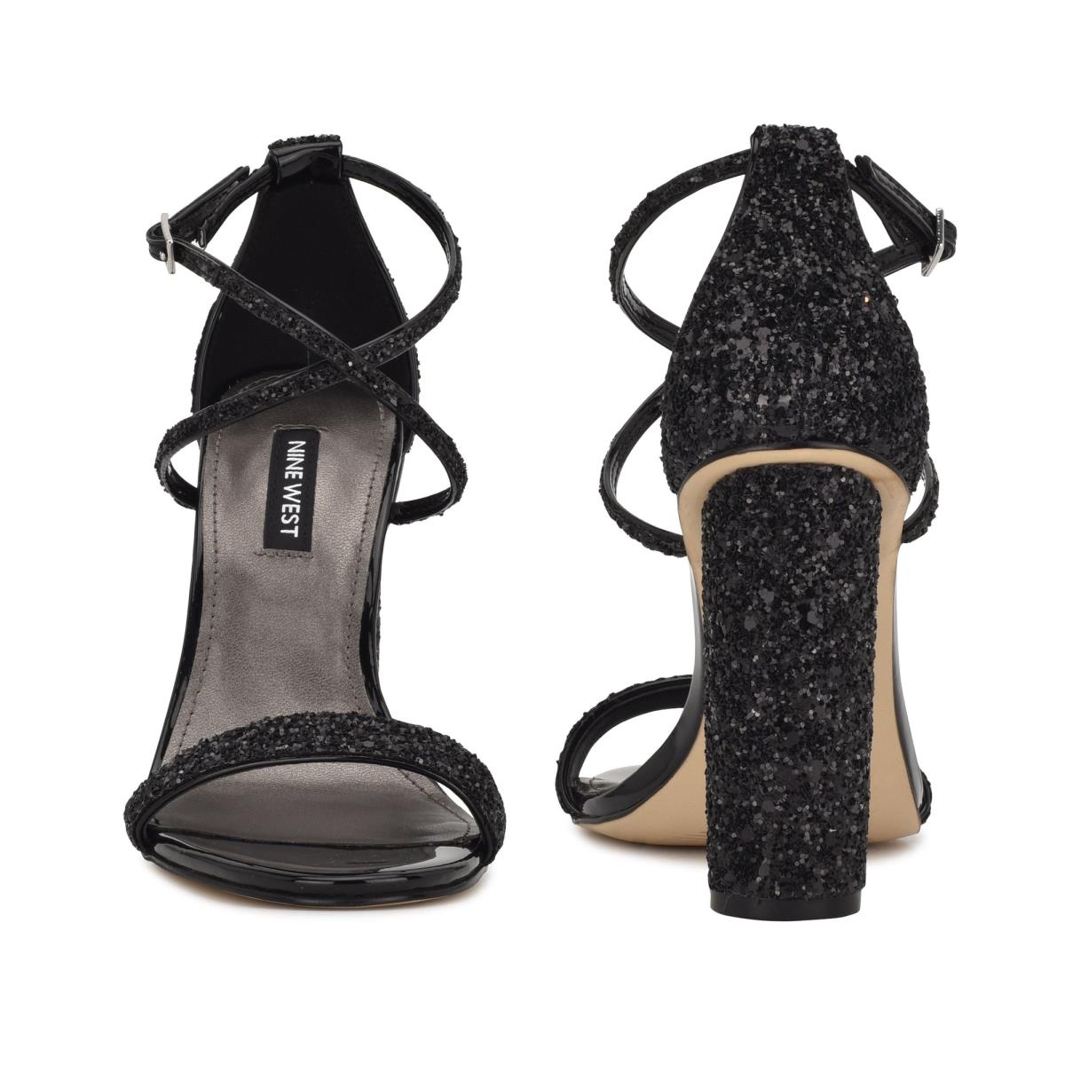 Sandales à Talons Nine West Celebra Femme Noir | 1072CFVBY