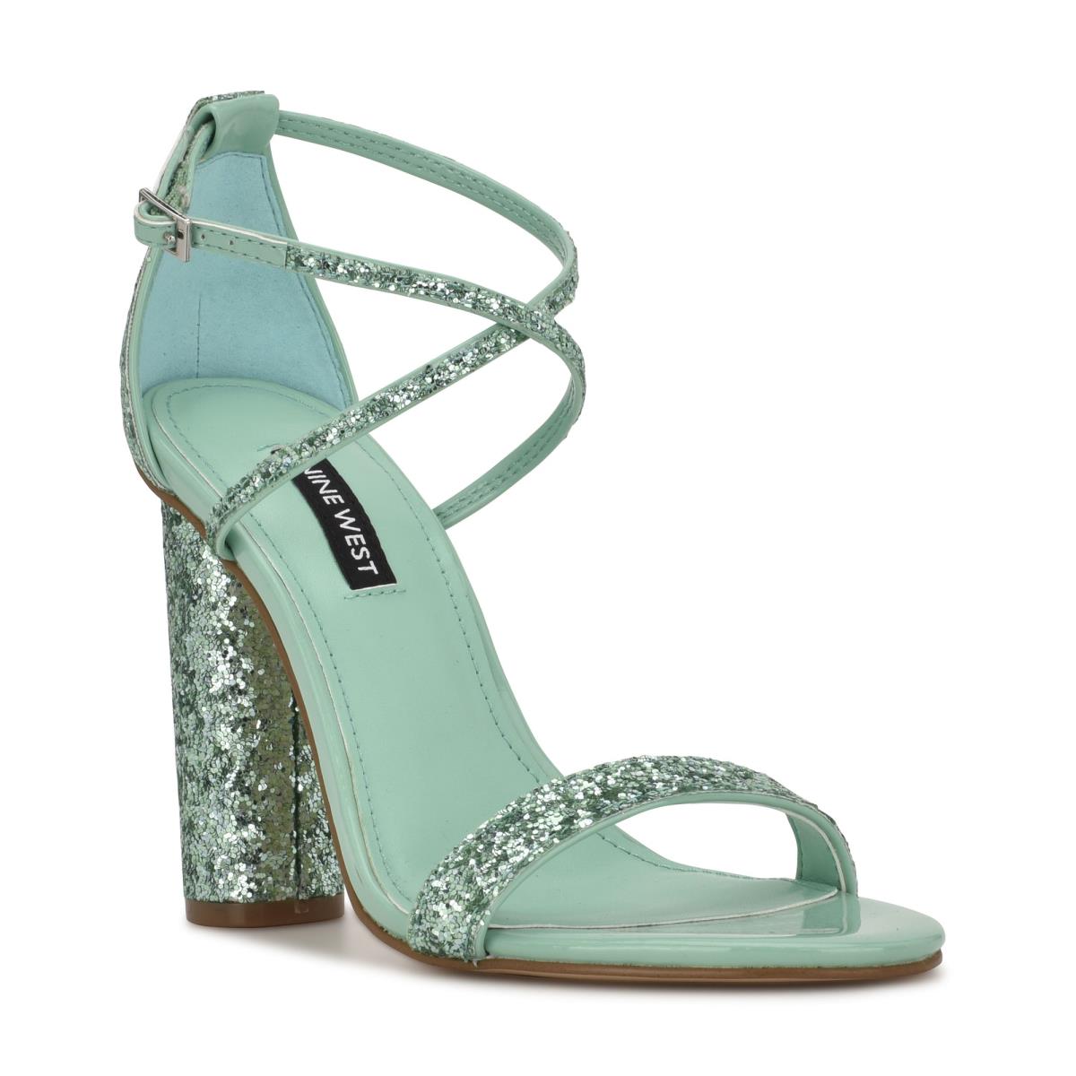 Sandales à Talons Nine West Celebra Femme Turquoise Clair | 3067WKCBA