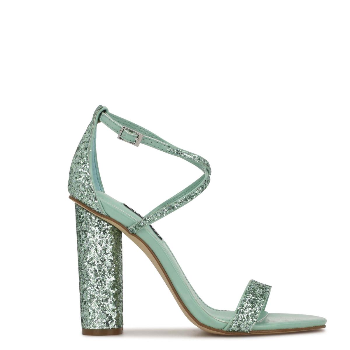 Sandales à Talons Nine West Celebra Femme Turquoise Clair | 3067WKCBA