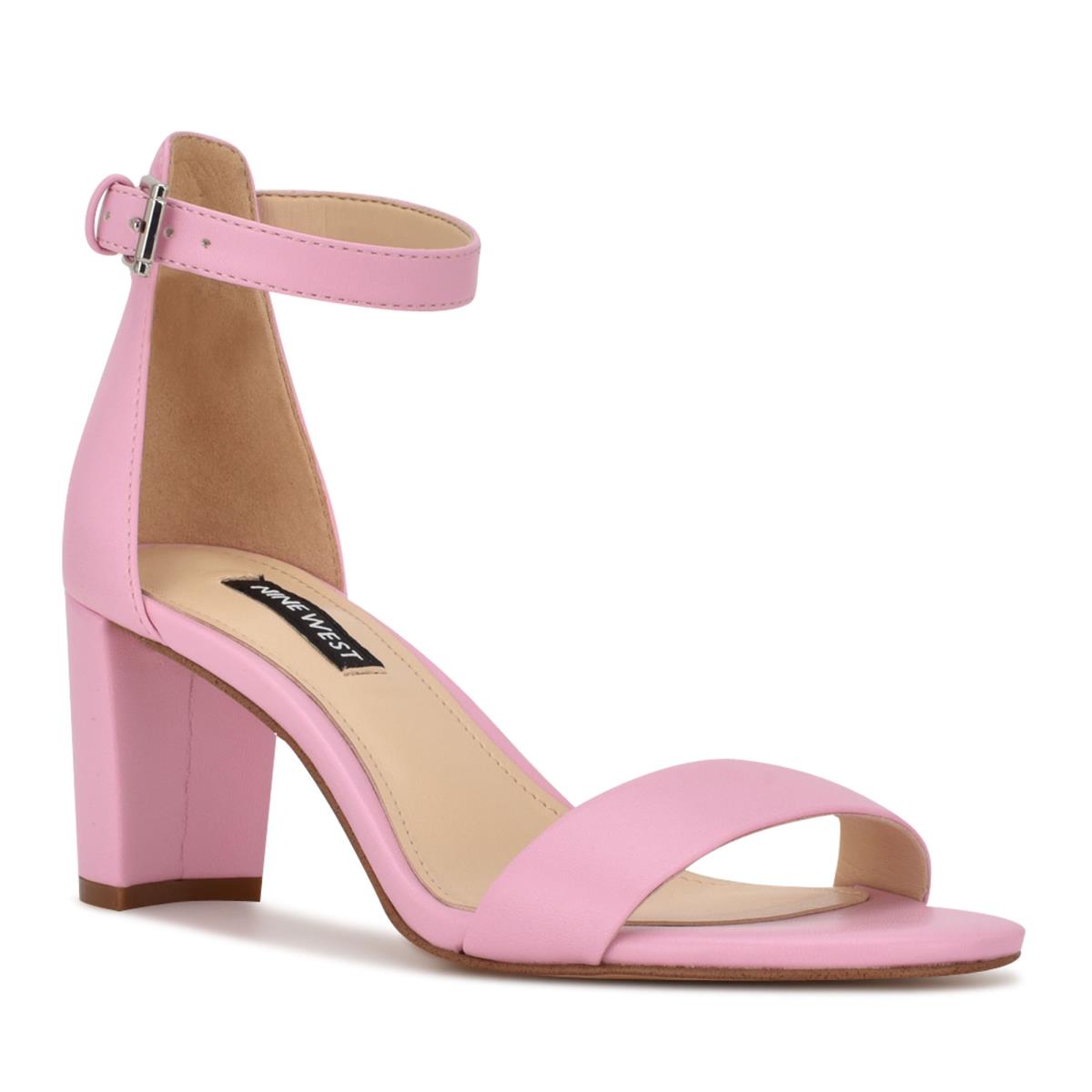 Sandales à Talons Nine West Pruce Ankle Brides Block Femme Rose | 2879WMPXF