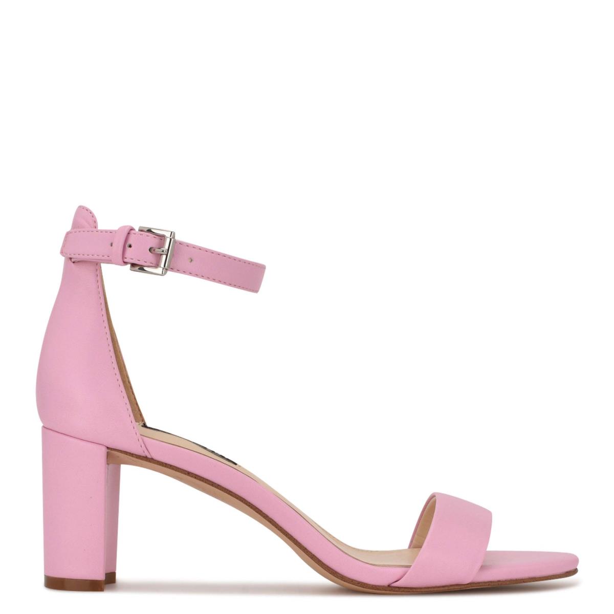 Sandales à Talons Nine West Pruce Ankle Brides Block Femme Rose | 2879WMPXF