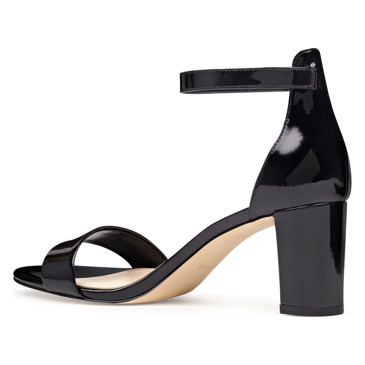 Sandales à Talons Nine West Pruce Ankle Brides Block Femme Noir | 9268EUOSF