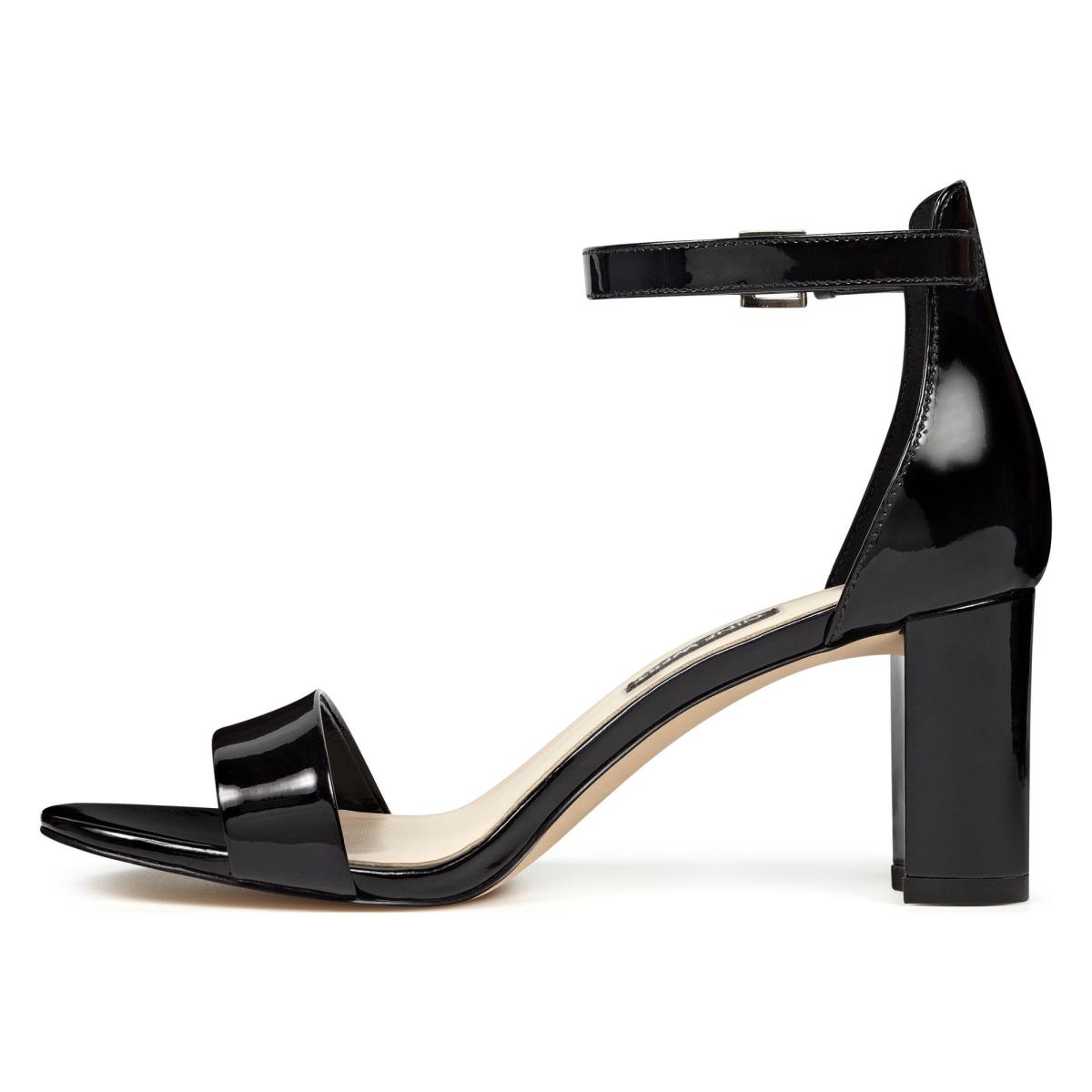 Sandales à Talons Nine West Pruce Ankle Brides Block Femme Noir | 9268EUOSF