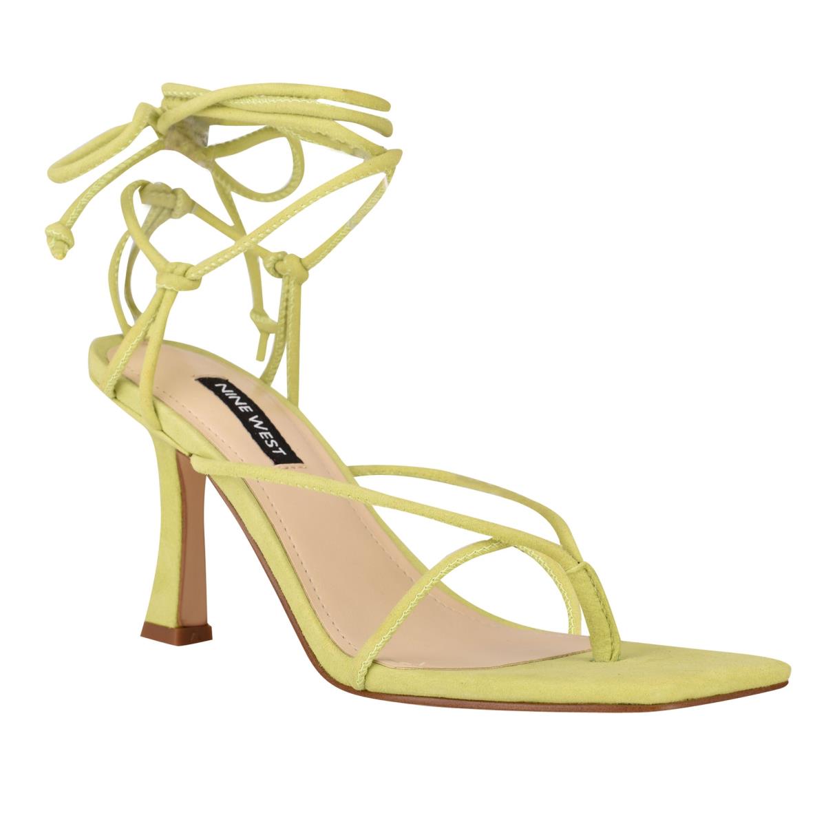 Sandales à Talons Nine West Yarin Ankle Wrap Femme Vert | 1793UZINL