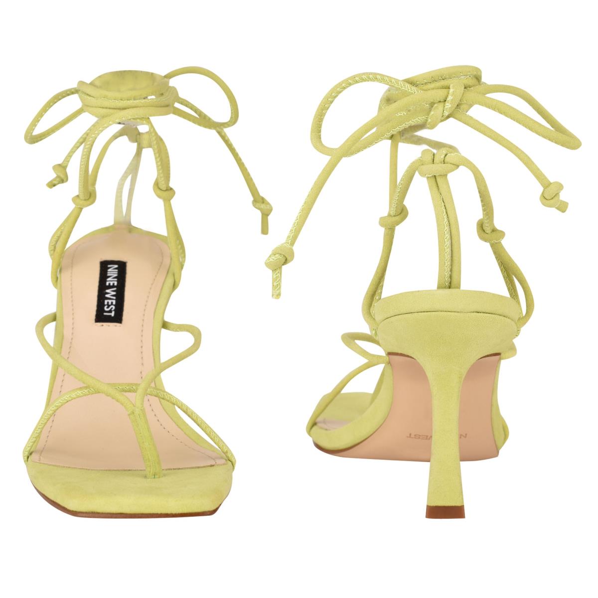 Sandales à Talons Nine West Yarin Ankle Wrap Femme Vert | 1793UZINL