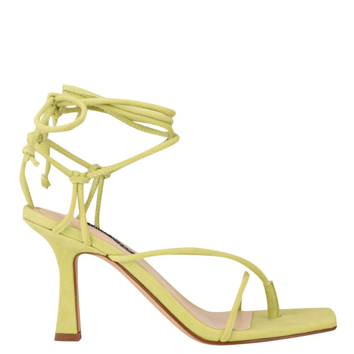 Sandales à Talons Nine West Yarin Ankle Wrap Femme Vert | 1793UZINL