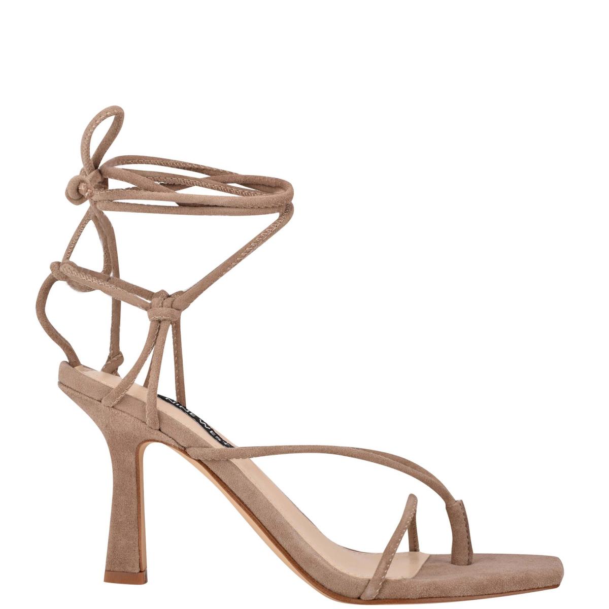 Sandales à Talons Nine West Yarin Ankle Wrap Femme Marron | 4170KHQWN