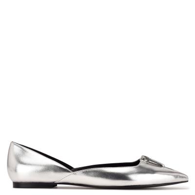 Ballerine Nine West Brina Pointy Embout Femme Argent | 5921BZLWI