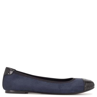 Ballerine Nine West Capted Ballet Femme Bleu Marine | 5071CPRJX