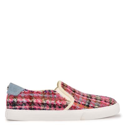 Baskets À Enfiler Nine West Lala Femme Rose Multicolore | 4012AVNWB