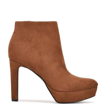 Bottines Nine West Glowup Plateforme Femme Marron | 1705JKYCT