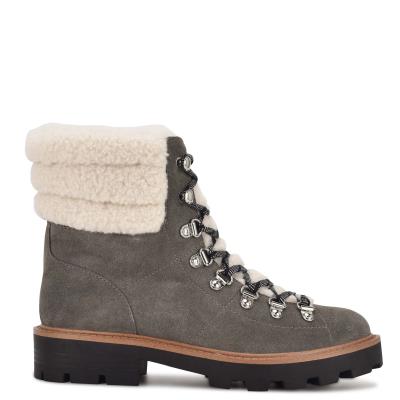 Bottines Nine West Rima Combat Lug Sole Femme Grise | 5687SCPIR