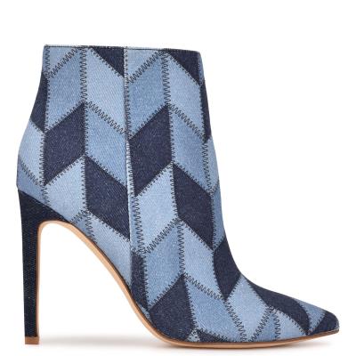 Bottines Nine West Tennon Robe Bootie Femme Bleu | 9875PQFWY