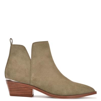 Bottines Nine West Yerly Pointy Embout Femme Vert Olive | 5973LKSXF