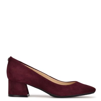 Escarpins Nine West Cloe 9x9 Block Heel Femme Bordeaux | 9162FDTLV