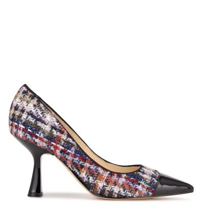 Escarpins Nine West Hippa Pointy Embout Femme Bleu Multicolore | 6917CUNZT