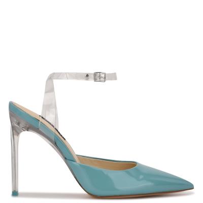 Escarpins Nine West Sparkea Ankle Brides Femme Bleu | 7906AICNK