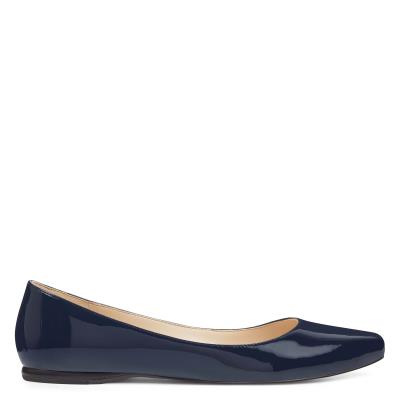 Flats Nine West Speakup Almond Embout Femme Bleu Marine | 7325RBMZQ