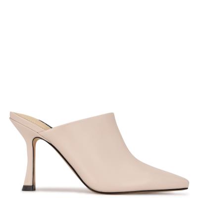 Mules Nine West Ciao Heel Femme Blanche | 0295ADMJL