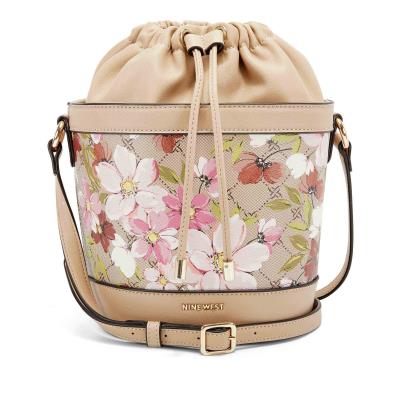 Sacs Crossbody Nine West Laylin Drawstring Bucket Femme Fleur | 7953DGFTO