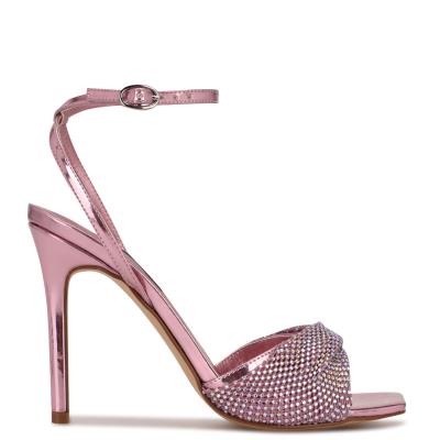 Sandales Habillées Nine West Twinkle Talons Femme Rose Clair | 1467RBKLC