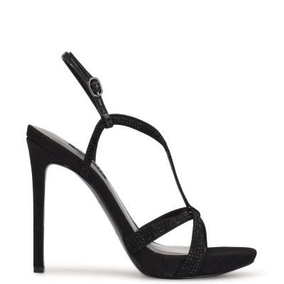 Sandales Habillées Nine West Ulliy Talons Femme Noir | 0859KVJNU