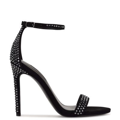 Sandales À Lanières Nine West Toria Ankle Femme Noir | 3687MLKPT